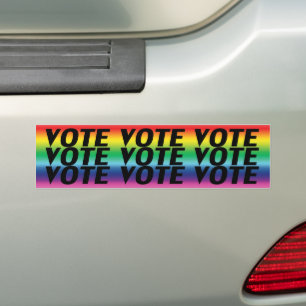 Abstimmung - Stolz Lgbtq Regenbogen Farben Autoaufkleber