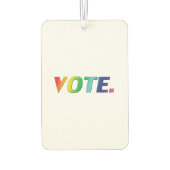 "Abstimmung" - Stolz lgbtq Regenbogenfrischer Autolufterfrischer (Rückseite)