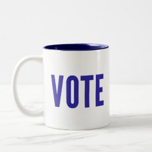 Abstimmung: Tasse mit zwei Tonen Stimmen (blau)