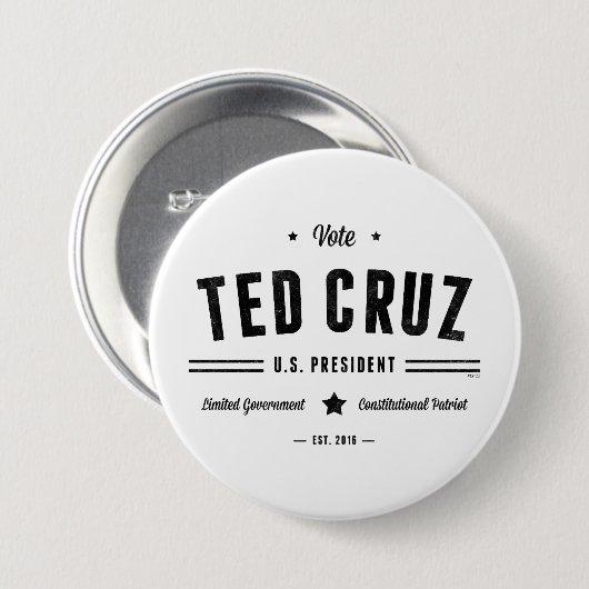 Abstimmung Ted Cruz 2016 Button (Vorne & Hinten)