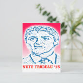 Abstimmung Trudeau '15 Postkarte (Stehend Vorderseite)