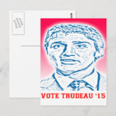 Abstimmung Trudeau '15 Postkarte (Vorne/Hinten)