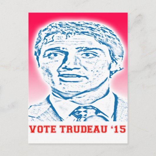 Abstimmung Trudeau '15 Postkarte (Vorderseite)