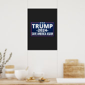 Abstimmung, Trump 2024, Trump 2024, 2024, Trump 20 Poster (Küche)