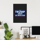 Abstimmung, Trump 2024, Trump 2024, 2024, Trump 20 Poster (Heimbüro)