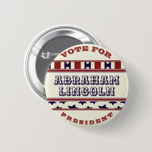 Abstimmung über Abraham Lincoln Button (Vorne & Hinten)