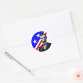 Abstimmung über Abraham Lincoln Runder Aufkleber (Umschlag)