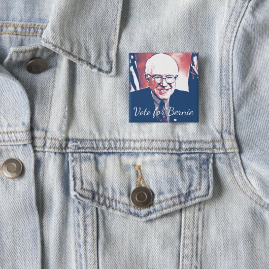 Abstimmung über Bernie Sanders Support Digital Art Button (Beispiel)