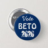 Abstimmung über Beto O'Rourke für die US-Präsident Button (Vorne & Hinten)