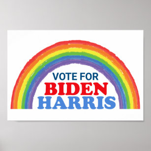 Abstimmung über Biden Harris-Regenbogenwahl Poster