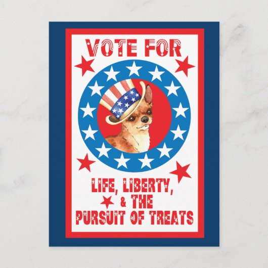 Abstimmung über Chihuahua Postkarte (Vorderseite)