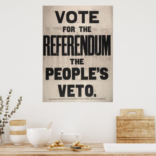 Abstimmung über das Referendum über das Veto der B Poster (Küche)