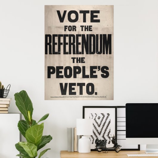 Abstimmung über das Referendum über das Veto der B Poster (Heimbüro)