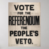 Abstimmung über das Referendum über das Veto der B Poster (Vorne)