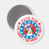 Abstimmung über den Beagle Magnet (Vorderseite/Rückseite)