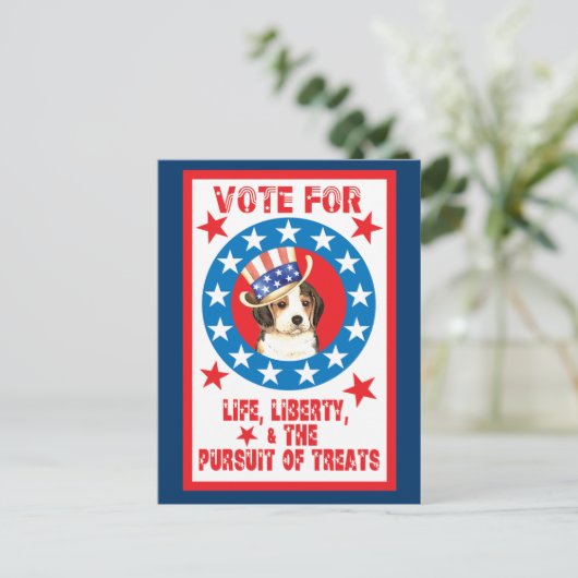 Abstimmung über den Beagle Postkarte (Stehend Vorderseite)