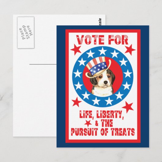 Abstimmung über den Beagle Postkarte (Vorne/Hinten)