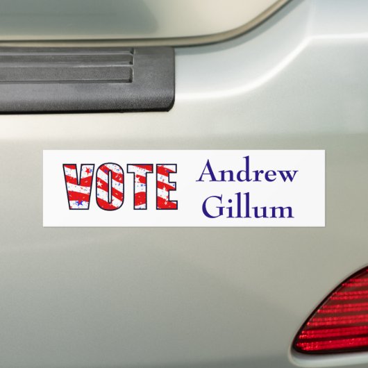 Abstimmung über den Demokraten Andrew Gillum Autoaufkleber (Auf Auto)