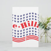 Abstimmung über den Hügel Briefpapier (Stehend Vorderseite)