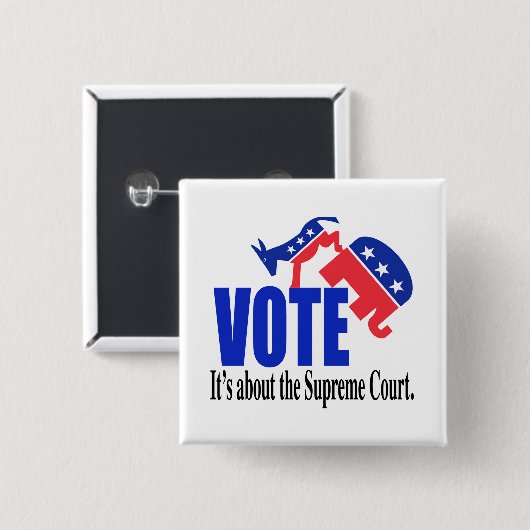 Abstimmung über den Obersten Gerichtshof Button (Vorne & Hinten)