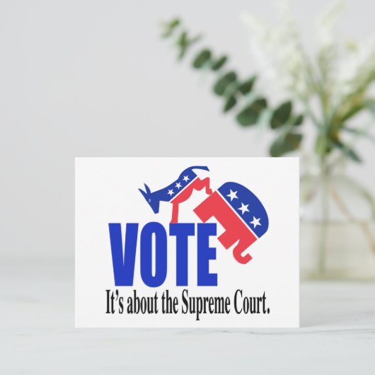 Abstimmung über den Obersten Gerichtshof Postkarte (Stehend Vorderseite)