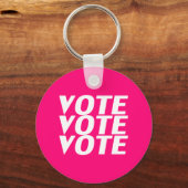 Abstimmung über die Abstimmung - Rosa magenta fuch Schlüsselanhänger (Vorderseite)