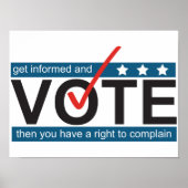 Abstimmung über die Beschwerde Funny Election Spaß Poster (Vorne)