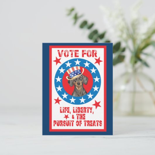 Abstimmung über die Dackel Postkarte (Stehend Vorderseite)