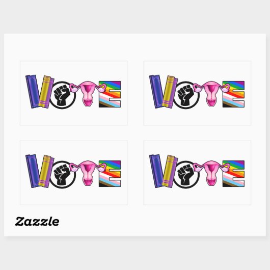 Abstimmung über die Menschenrechte Rechteckiger Aufkleber (Blatt)