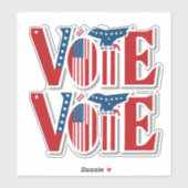 Abstimmung über die Präsidentschaftswahl Aufkleber (Blatt)