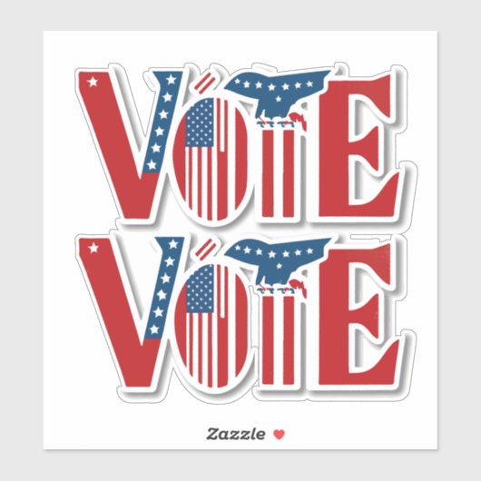 Abstimmung über die Präsidentschaftswahl Aufkleber (Blatt)