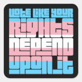 Abstimmung über die Transitrechte Quadratischer Aufkleber (Vorderseite)