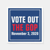 Abstimmung über die Wahl 2020 Rot-Weiß-Blau Serviette (Vorderseite)