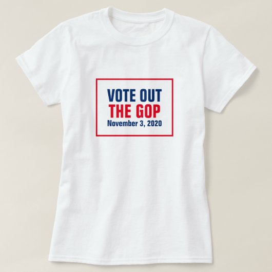 Abstimmung über die Wahl 2020 Rot-Weiß-Blau T-Shirt (Design vorne)