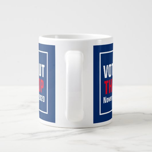 Abstimmung über die Wahl 2024 Rot-Weiß-Blau Jumbo-Tasse (Rückseite)