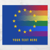 Abstimmung über die Zukunft Europas - Regenbogen Bierflaschenetikett (Einzelnes Label)