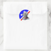 Abstimmung über George Washington Runder Aufkleber (Tasche)