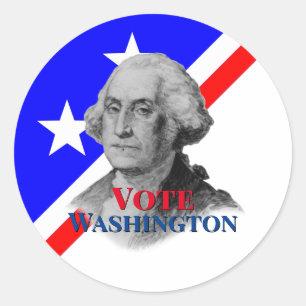 Abstimmung über George Washington Runder Aufkleber