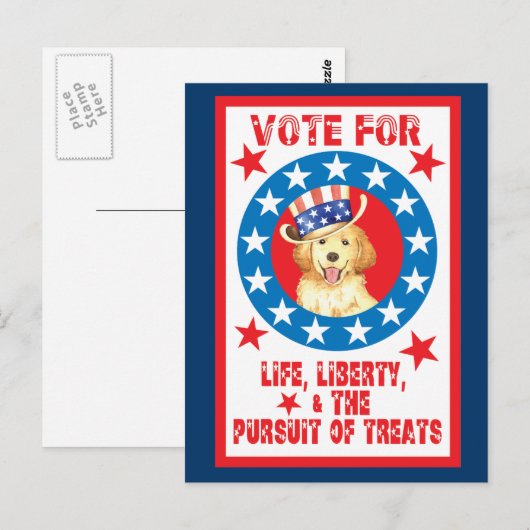 Abstimmung über Golden Postkarte (Vorne/Hinten)