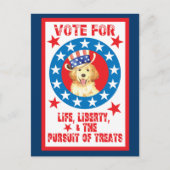 Abstimmung über Golden Postkarte (Vorderseite)