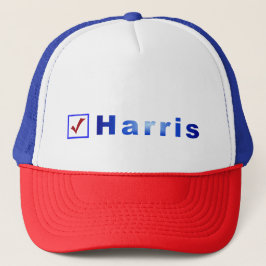 Abstimmung über Harris Red Karo in Blue Box Hats Truckerkappe