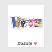 Abstimmung über Ihre Menschenrechte Aufkleber (Blatt)