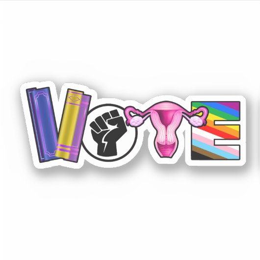 Abstimmung über Ihre Menschenrechte Aufkleber (Vorderseite)