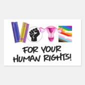 Abstimmung über Ihre Menschenrechte Rechteckiger Aufkleber (Vorderseite)