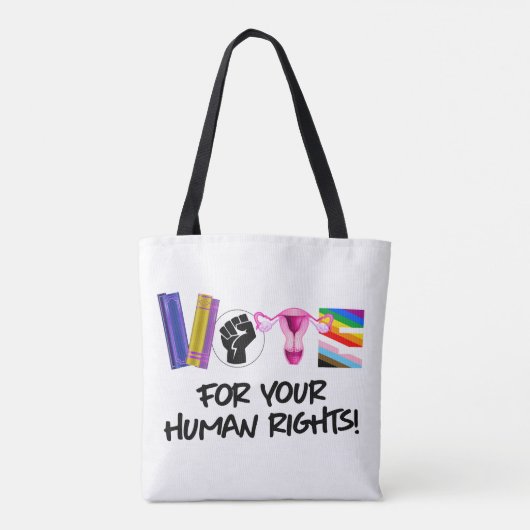 Abstimmung über Ihre Menschenrechte Tasche (Rückseite)