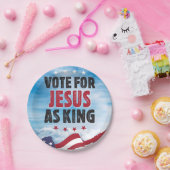 Abstimmung über Jesus als König - Präsidentschafts Pappteller (Party)