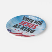 Abstimmung über Jesus als König - Präsidentschafts Pappteller (Schrägansicht)