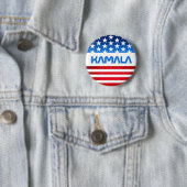 Abstimmung über Kamala Harris USA Flag Moderne Typ Button (Beispiel)