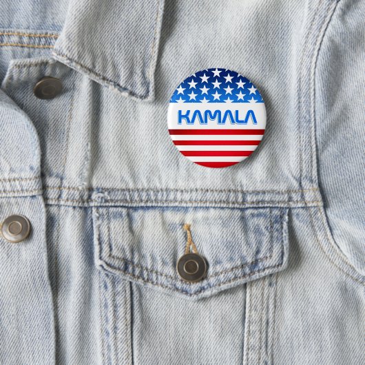 Abstimmung über Kamala Harris USA Flag Moderne Typ Button (Beispiel)