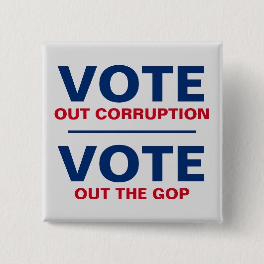 Abstimmung über Korruption Abstimmung im Parlament Button (Vorderseite)